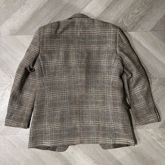 Corporate Gear Munsingwear Blazer Men's Size 40R Brown Plaid Silk and Wool - Picture 5 of 9